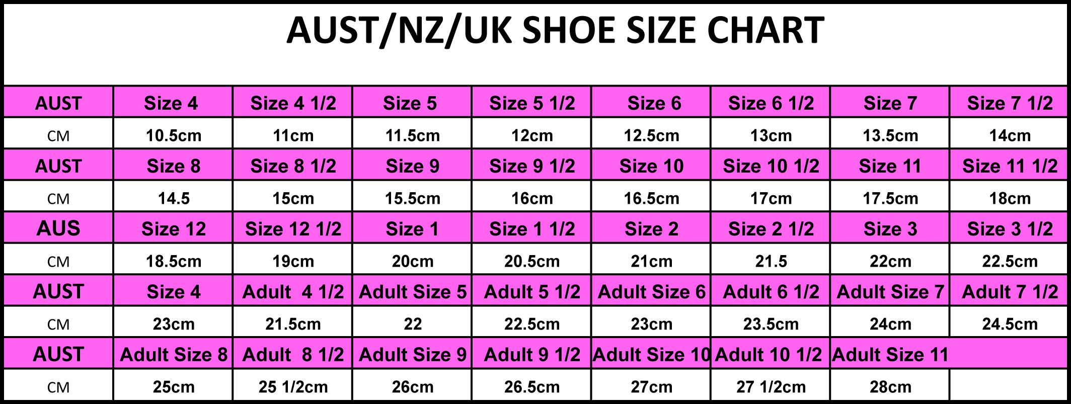 Australian shoe deals size 6